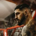 Ilia topuria a punto de salir a pelear