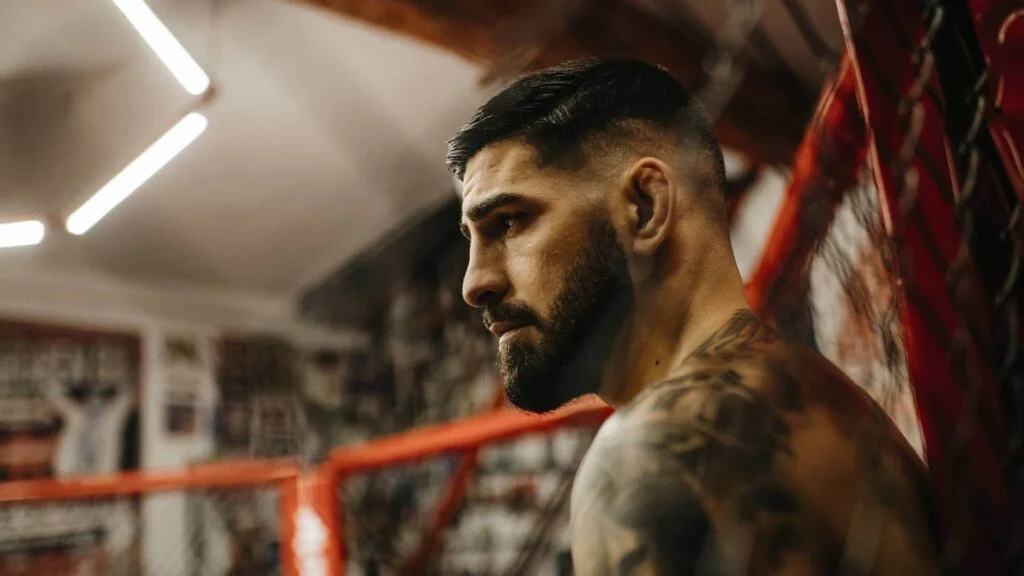 Ilia Topuria concentrado antes de entrenar, claro ejemplo de superación personal