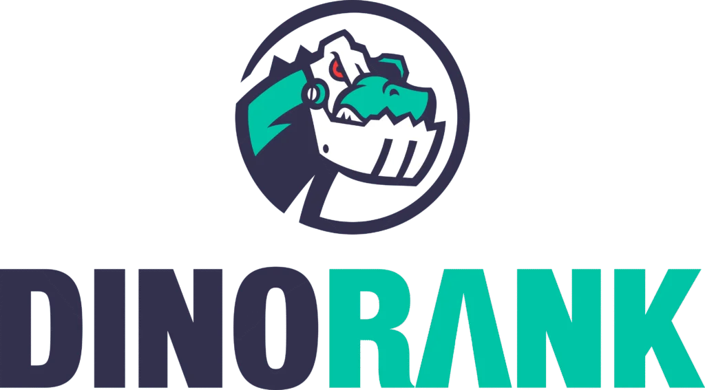 Logotipo oficial de DinoRANK, herramienta SEO todo en uno
