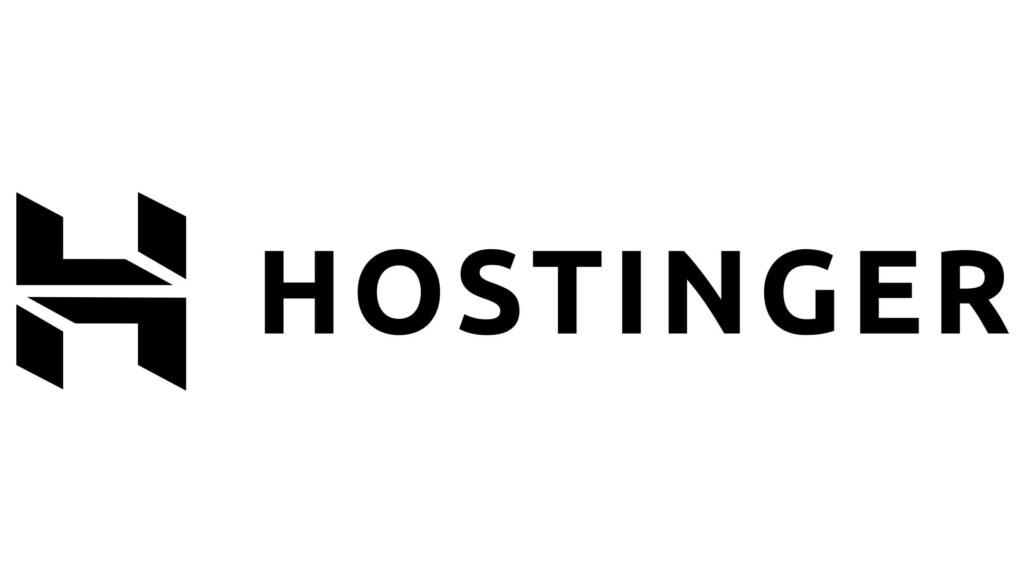 logo-hostinger-negro-fondo-blanco.webp Logo negro de Hostinger con símbolo y nombre sobre fondo blanco